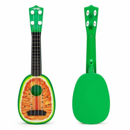 Jucarii copii si bebe - Chitara ukulele pentru copii cu 4 corzi Ecotoys MJ030 - Pepene