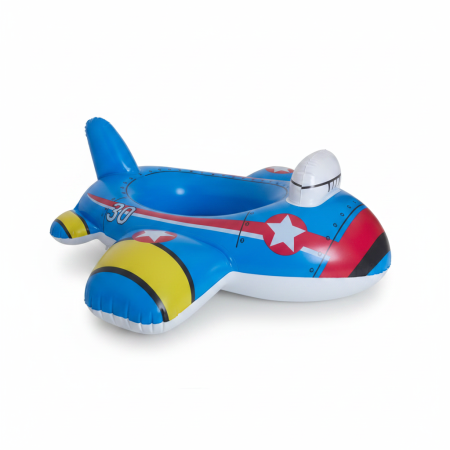 Piscine copii - Colac Gonflabil pentru Bebelusi Model Avion, Pentru Piscina si Mare, ALBASTRU