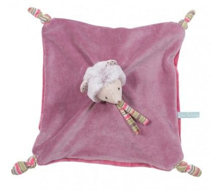 Pentru Bebe - Comforter paturica senzoriala bebe soricica roz, Moulin Roty