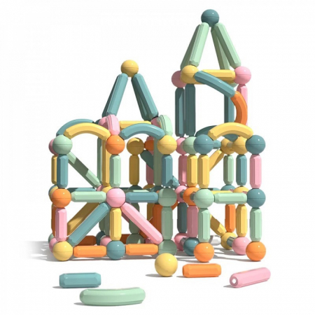 Construcții Magnetice cu 84 de Piese Sticks Building [1]