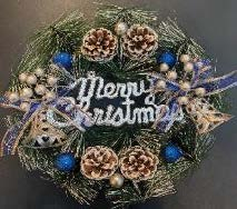 Brazi Artificiali si Decoratiuni de Craciun - Coronita Craciun pentru Usa 30 cm – Decor Clasic de Sărbatori