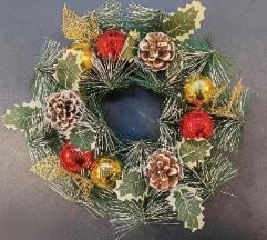 Brazi Artificiali si Decoratiuni de Craciun - Coronita Artificiala Craciun 30 cm – Decor Perfect pentru Sarbatori