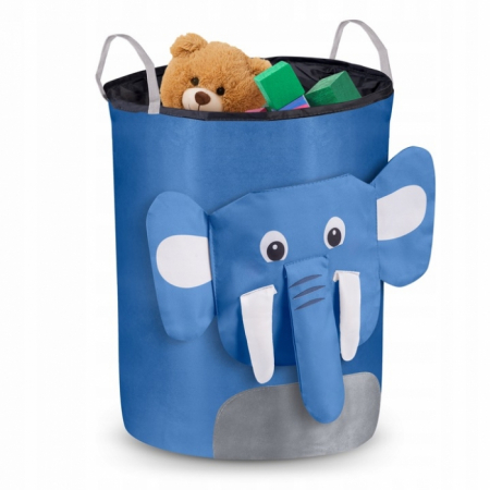 Camera copilului - Cos mare pentru depozitarea jucariilor Nukido - Elefant albastru
