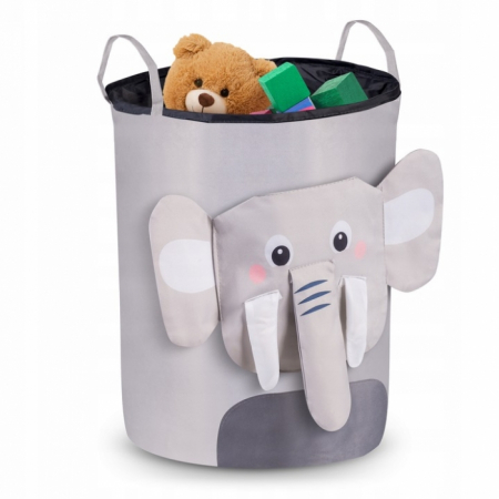 Camera copilului - Cos mare pentru depozitarea jucariilor Nukido - Elefant gri