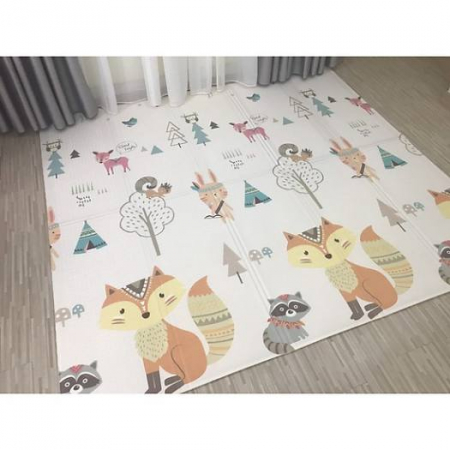 Covor Pliabil pentru Bebelusi, 2 fete - panda/padure magica, 180/200/0.9cm [2]