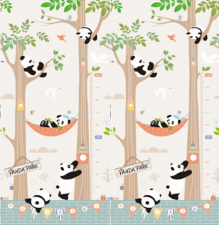 Covor Pliabil pentru Bebelusi, 2 fete - panda/padure magica, 180/200/0.9cm [7]