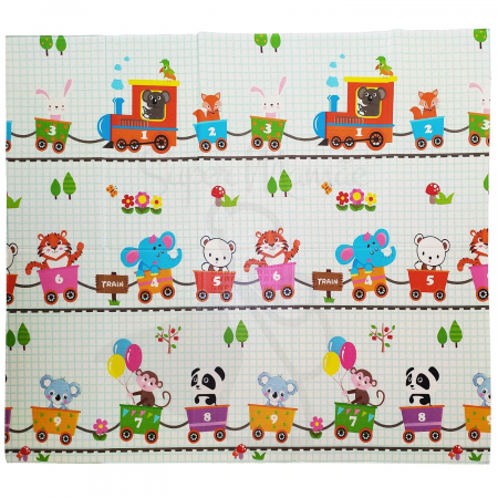 Covoras de joaca pliabil, pentru bebelusi - 2 fete girafa/numere ,180/200/0.8cm [1]