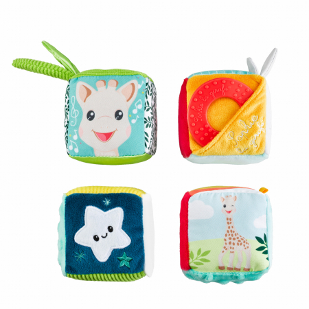 Jucarii copii si bebe - Cuburi multi-activitati girafa Sophie Vulli