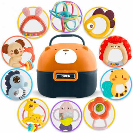 Jucarii copii si bebe - Cutie cu 10 jucarii pentru copii Ricokids 773800