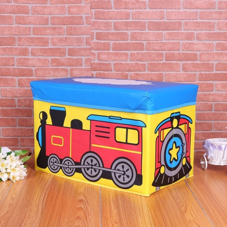 Camera copilului - Cutie de Depozitare Pliabila pentru Camera Copiilor, Model Trenulet