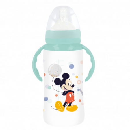 Pentru Bebe - DISNEY MICKEY BIBERON 360 ML ANTICOLICI , DEBIT VARIABIL, CU MANER