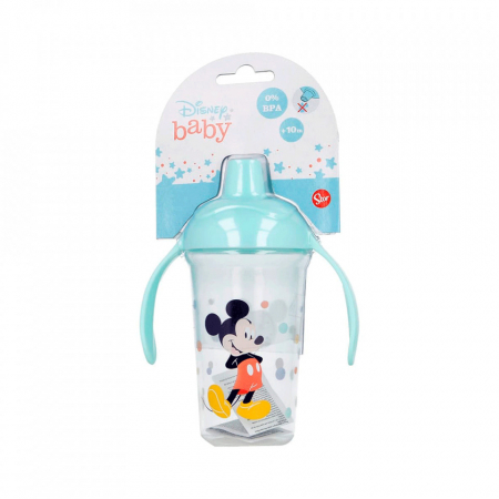 Pentru Bebe - DISNEY MICKEY CANA ANTICURGERE CU MANERE 295 ML