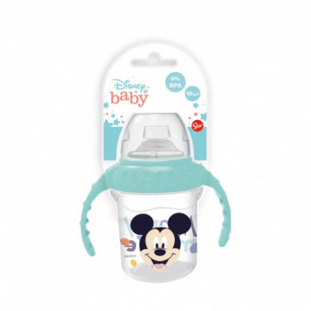 DISNEY MICKEY CANA CU CAPAC SI MANERE 250 ML, CIOC DIN SILICON [3]