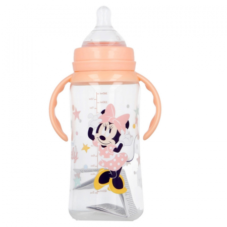 DISNEY MINNIE BIBERON 360 ML ANTICOLICI , DEBIT VARIABIL, CU MANER [4]