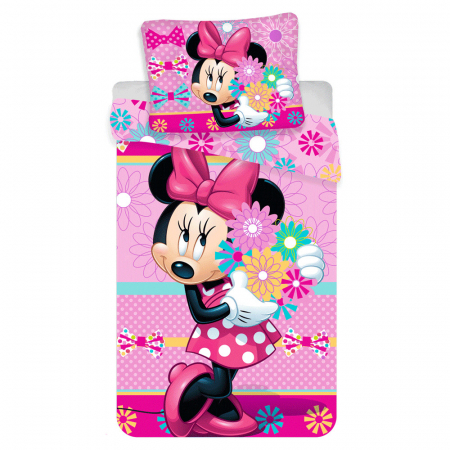Lenjerii de pat copii si bebe - Disney Minnie  Bouquet Lenjerie de Pat Copii 140×200cm, 70×90 cm