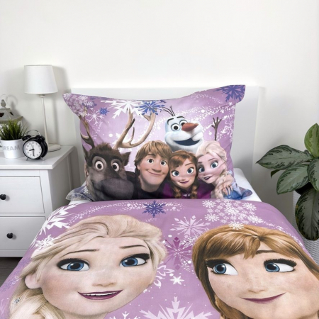 Disney Regatul de gheata Pink-purple Lenjerie de Pat Copii 140×200cm, 70×90 cm [3]