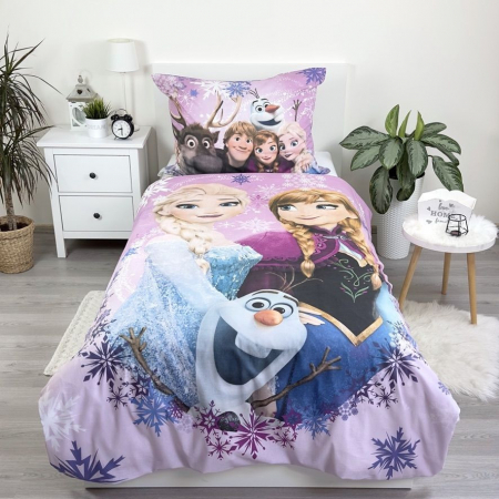 Disney Regatul de gheata Pink-purple Lenjerie de Pat Copii 140×200cm, 70×90 cm [1]