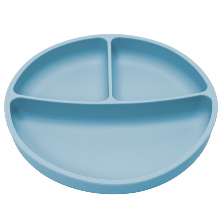 Farfurie compartimentata din silicon cu ventuza, AppeKids - Aqua Blue [4]