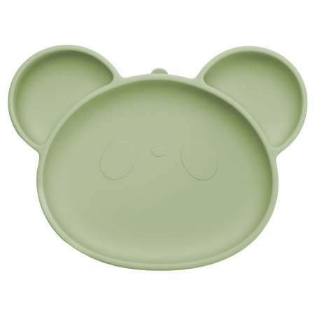 Farfurie din silicon cu ventuza, AppeKids, Panda - Raw Green [4]