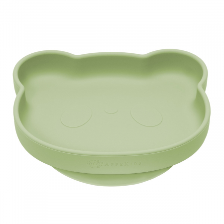 Farfurie din silicon cu ventuza, AppeKids, The Little Bear - Raw Green [4]