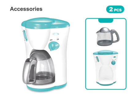 Filtru de Cafea de Jucarie cu Recipient si Lumini, Turcoaz [4]