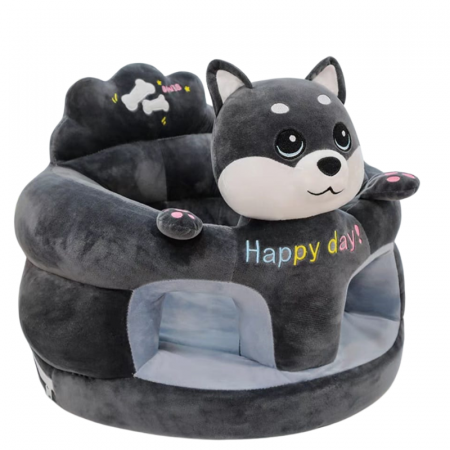 Jucarii copii si bebe - Fotoliu de Plus Copii Sit-Up cu Spatar si Sunete Catelusul Woofy