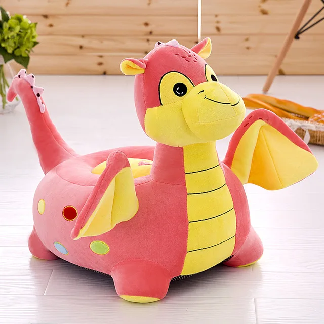 Jucarii de plus - Fotoliu de plus Dragonul din poveste - Roz