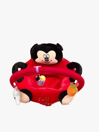 Fotoliu din plus bebelusi, moale si pufos, arcada cu jucarii inclusa, personaje diferite