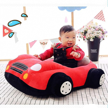 Fotoliu din plus bebelusi, moale si pufos, model masinuta