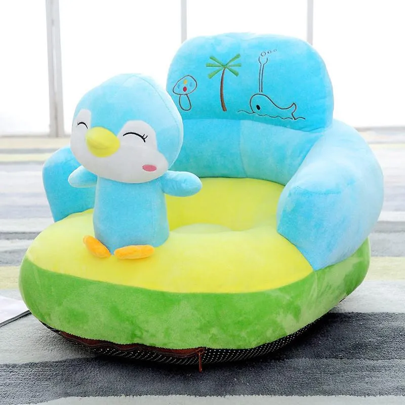 Jucarii de plus - Fotoliu din Plus cu Spatar pentru Bebe - Pinguinul Poznas