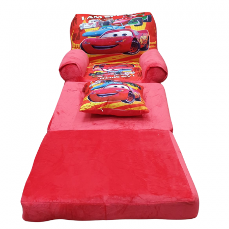 Jucarii de plus - Fotoliu din Plus Extensibil, cu Perna, 3 placi  - Cars