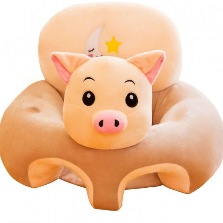 Jucarii de plus - Fotoliu din Plus pentru Bebe - Purcelus Maro