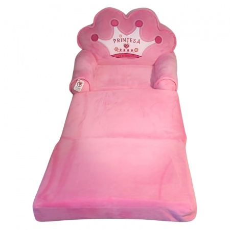 Fotoliu din Plus pentru Copii, Extensibil 3 placi - Printesa Roz [1]