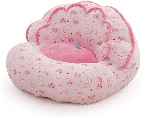 Jucarii copii si bebe - Fotoliu din Plus pentru Copii Scoica - Roz cu model