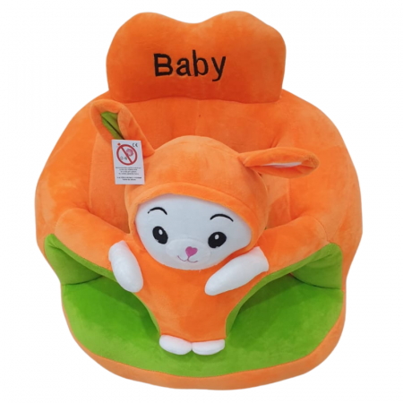 Jucarii de plus - Fotoliu portocaliu din plus pentru Bebelusi Veverita cu Caciulita