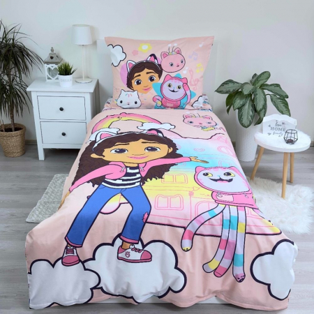 Gabby's Dollhouse Dreamland Lenjerie de Pat Copii 140×200cm, 70×90 cm [1]