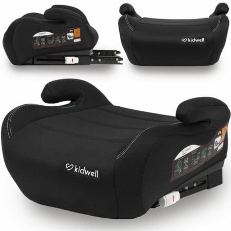 Carucioare si articole transport copii si bebelusi - Inaltator auto 125-150 cm cu ISOFIX Kidwell Ovan - Black