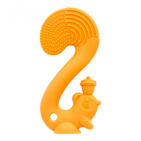 Bebe 9 luni+ - INEL GINGIVAL DIN SILICON, MOMBELLA - VEVERITA ORANGE
