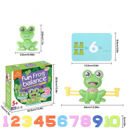 Invatam Matematica cu Broscuta Perspicace, Balanta cu Numere, Litere si Cartonase [7]