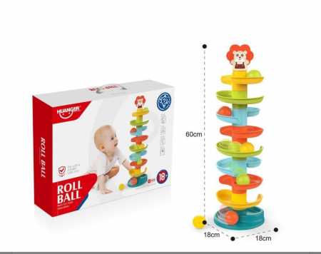 Centre de activitati - Joc bebelusi circuit vertical cu bile 60 cm