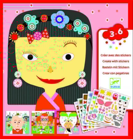 Joc creativ colaje Portrete, Djeco [3]