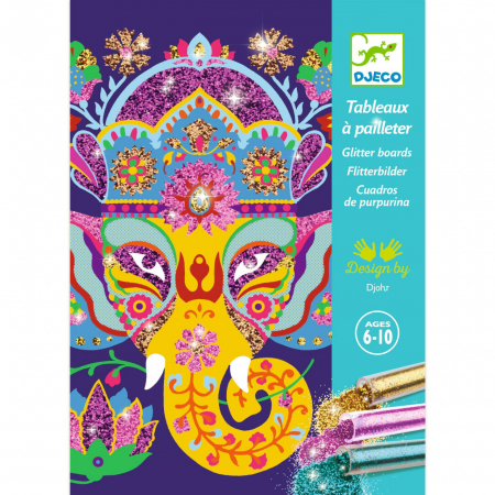 Jucarii Montessori - Joc creativ cu sclipici Animale, Djeco