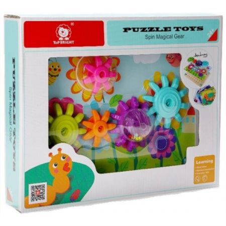 Copii 3 ani+ - Joc de indemanare cu rotite Puzzle Spin Magical Gear