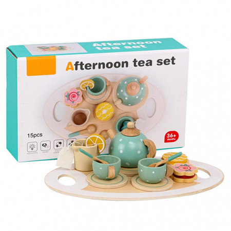 Copii 3 ani+ - Joc de rol din lemn Servirea ceaiului, Afternoon Tea