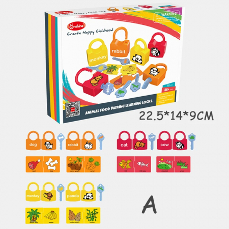 Copii 3 ani+ - Joc Educativ de Asociere Montessori cu Lacate si Chei