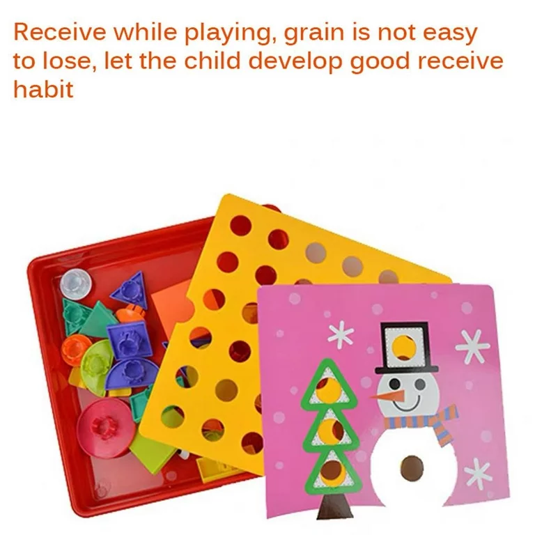 Joc Educativ Tip Mozaic cu Butoni, Multicolor [5]