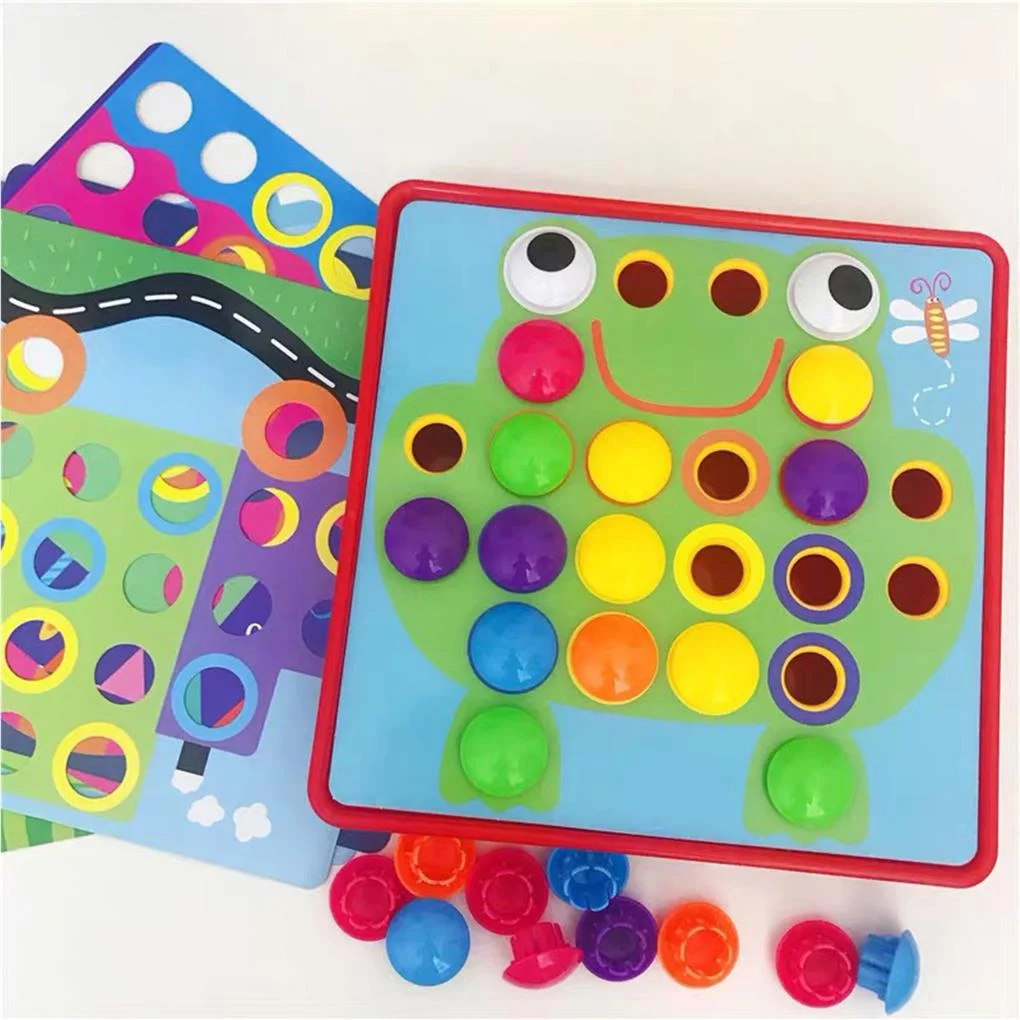 Joc Educativ Tip Mozaic cu Butoni, Multicolor [1]
