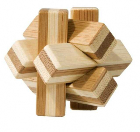 Copii 3 ani+ - Joc logic IQ 3D Puzzle in cutie metalica Knot, Fridolin