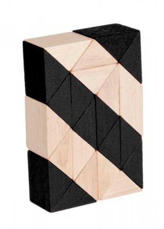 Copii 3 ani+ - Joc logic IQ 3D Puzzle Sarpe natur-negru, Fridolin