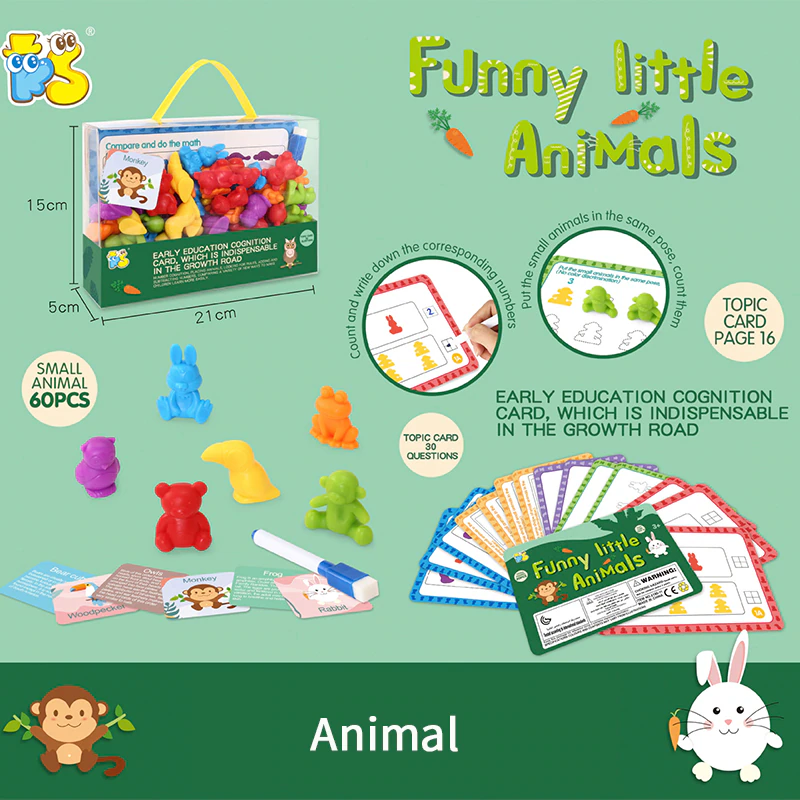 Jucarii si jocuri interactive pentru  copii - Joc Montessori, sortare, animalute dragute